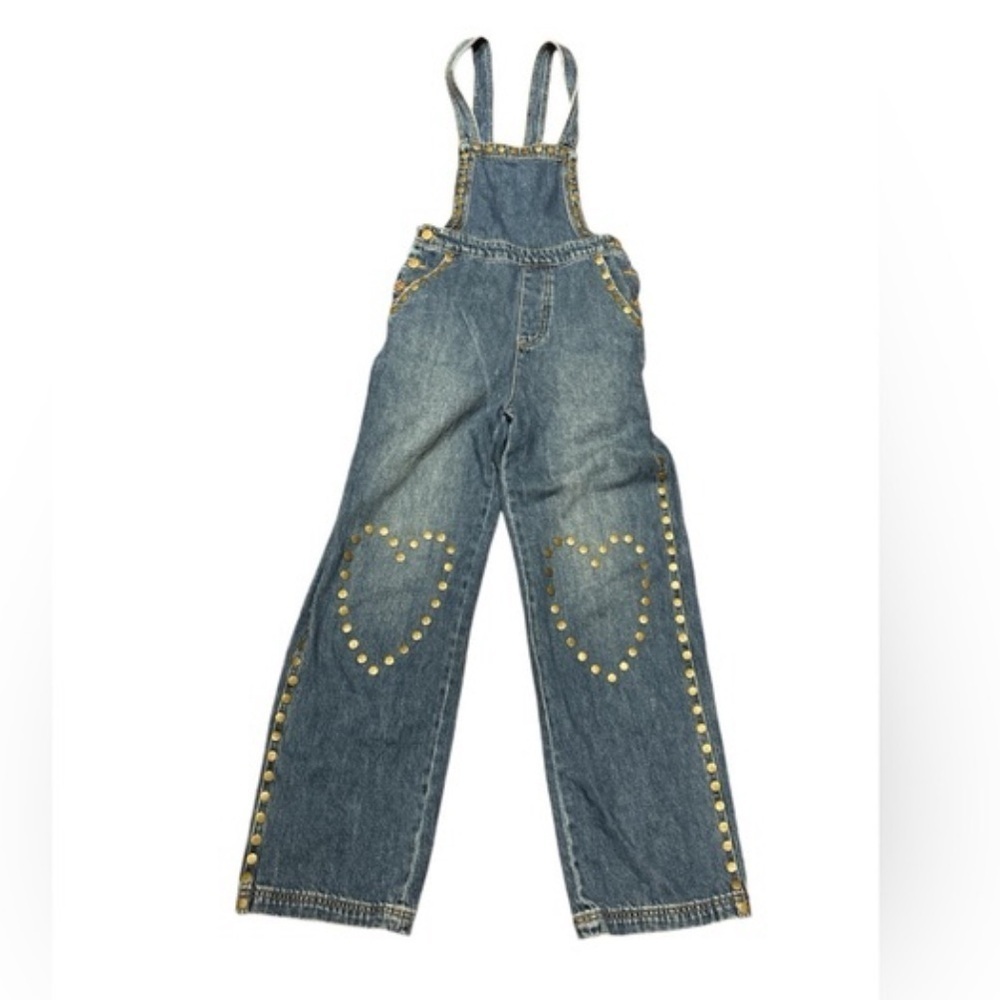 Urban Outfitters heart studded overalls